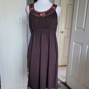 Licorice Embellished Brown Dress Size Xl